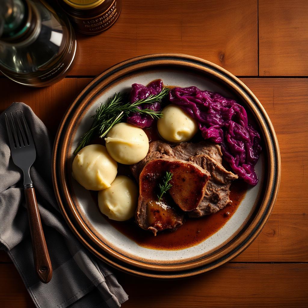 Schweinebraten mit Knödel